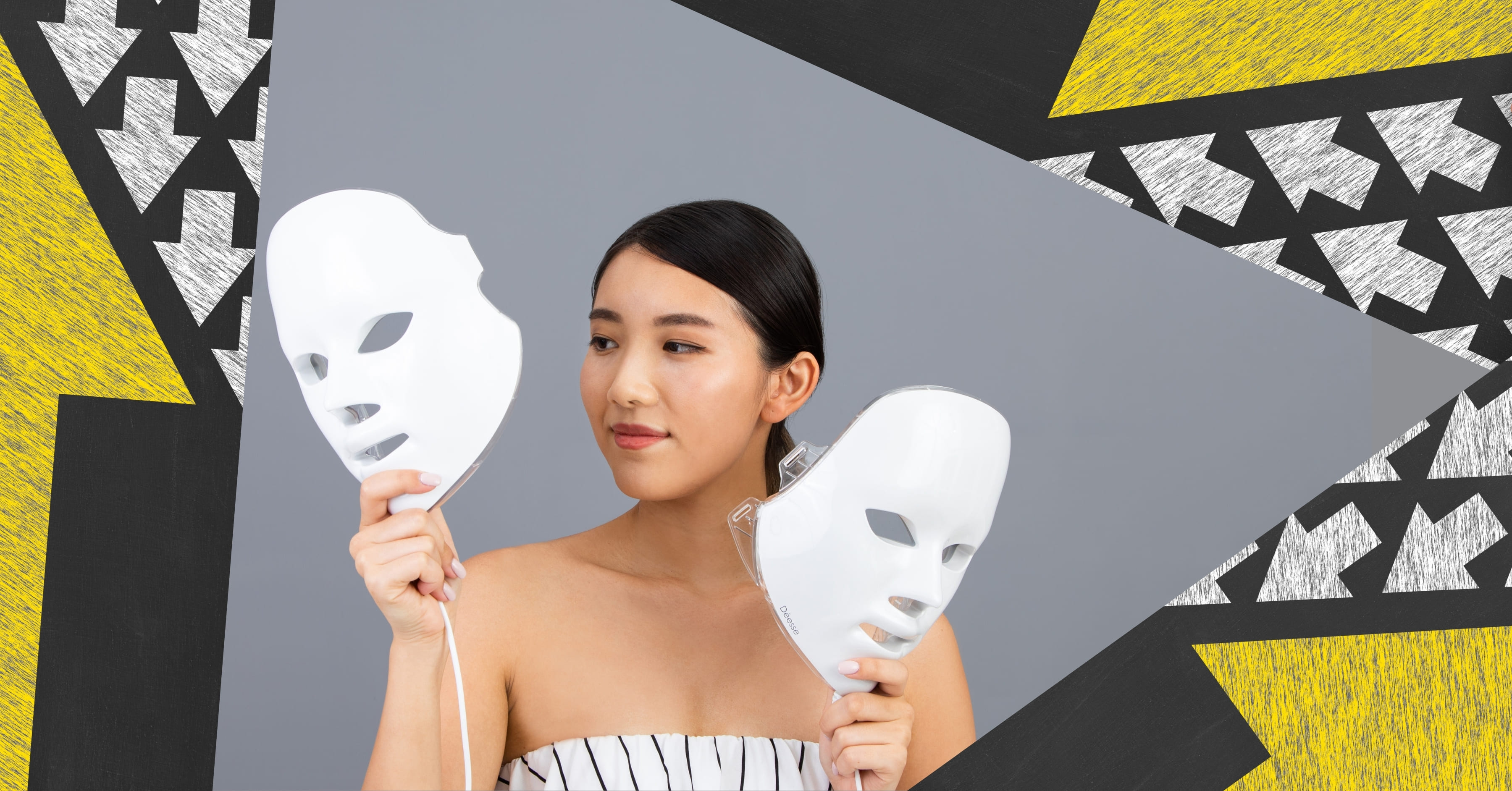 Déesse LEDマスク Mellite CurrentBody上位モデル LEDバイオレットマスク ｜赤＆青LEDマスク｜ニキビケア｜アクネケア